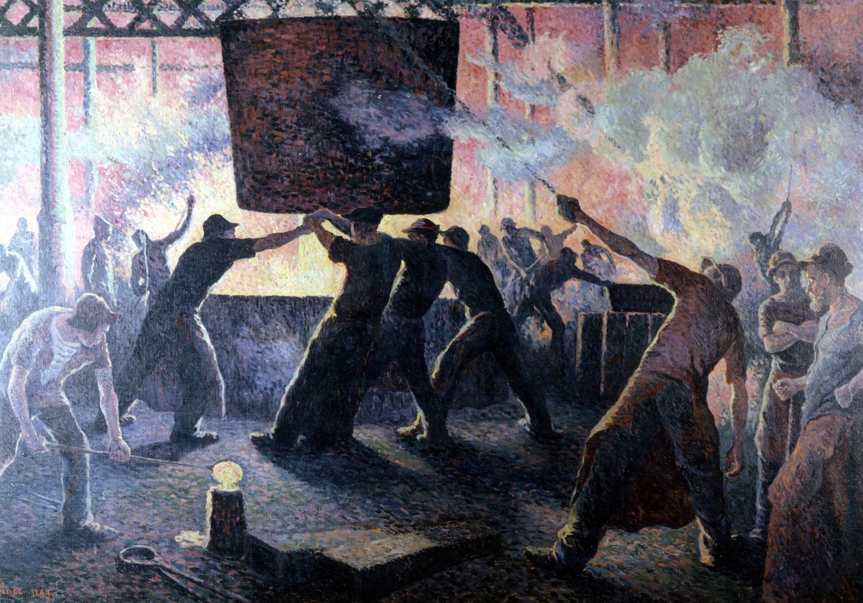 La fundición por Maximilian de Maximilien Luce