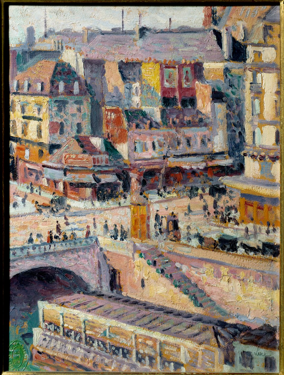 El Puente Saint Michel y el Muelle del orfebre de Maximilien Luce