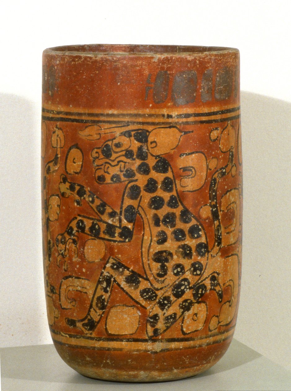 Jarrón funerario de Mayan