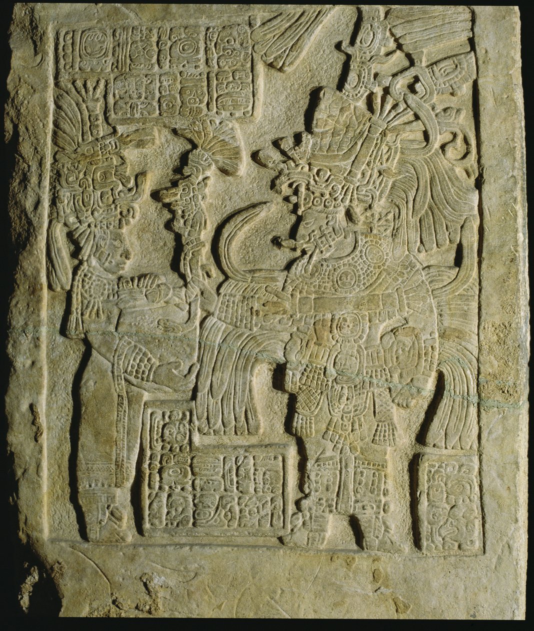 Dintel 53 de Yaxchilán, Chiapas, México, Período Clásico Tardío (600-900 d.C.) de Mayan