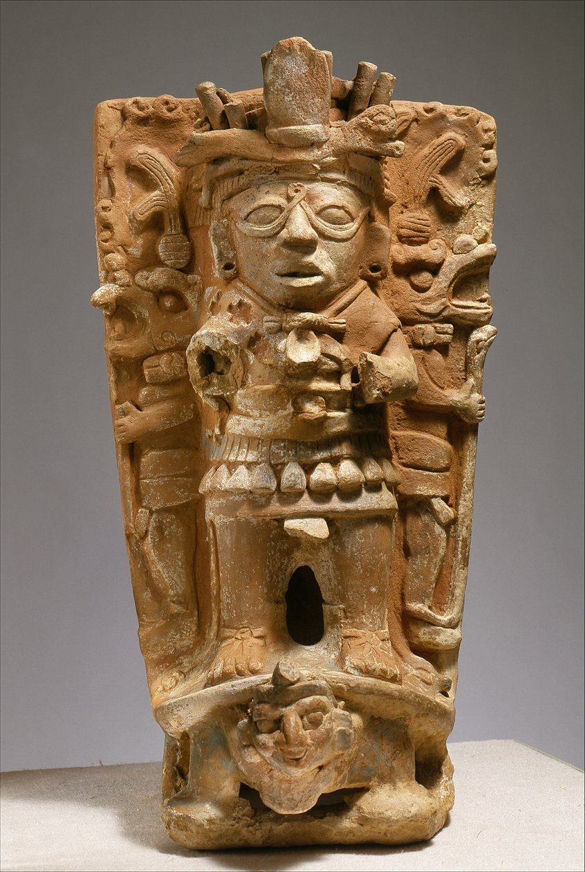 Soporte de incensario de México, mediados del siglo VII-IX (cerámica) de Mayan