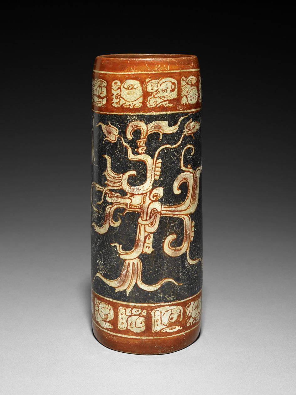 Vasija con Planta de Higuera Animada, 600-900 AD de Mayan