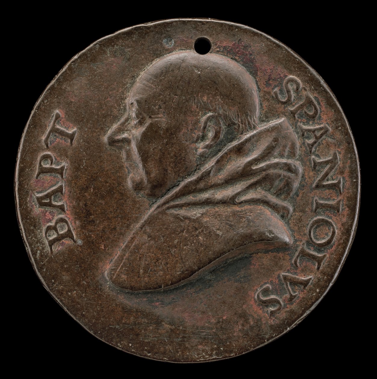 Battista Spagnoli de Mantua, 1447-1516, Poeta Carmelita [anverso], c. 1513 de Mea
