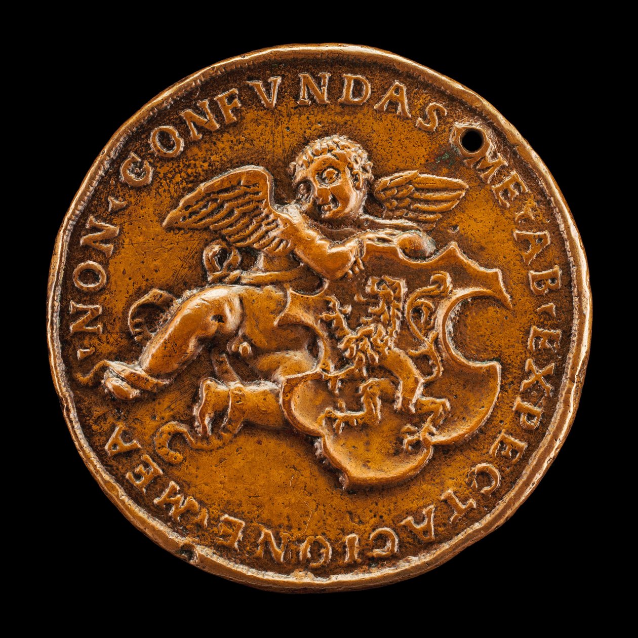 Putto sosteniendo armas de Vitry [reverso], 1518 de Medallist of 1518