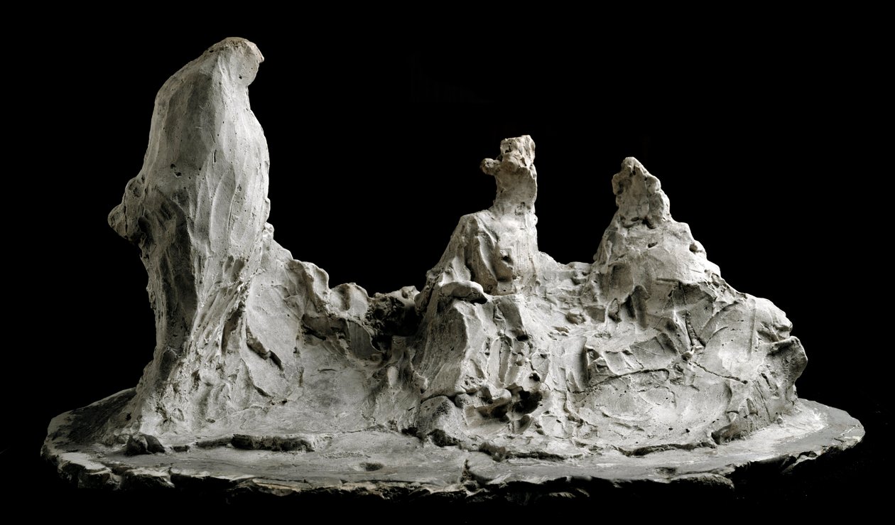 Conversación en un jardín. Escultura de Medardo Rosso (1858-1928) Barzio, Museo Medardo Rosso de Medardo Rosso