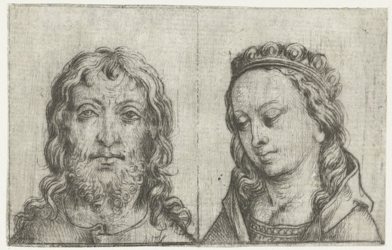 Las cabezas de Cristo y María de Meester van het Amsterdamse Kabinet