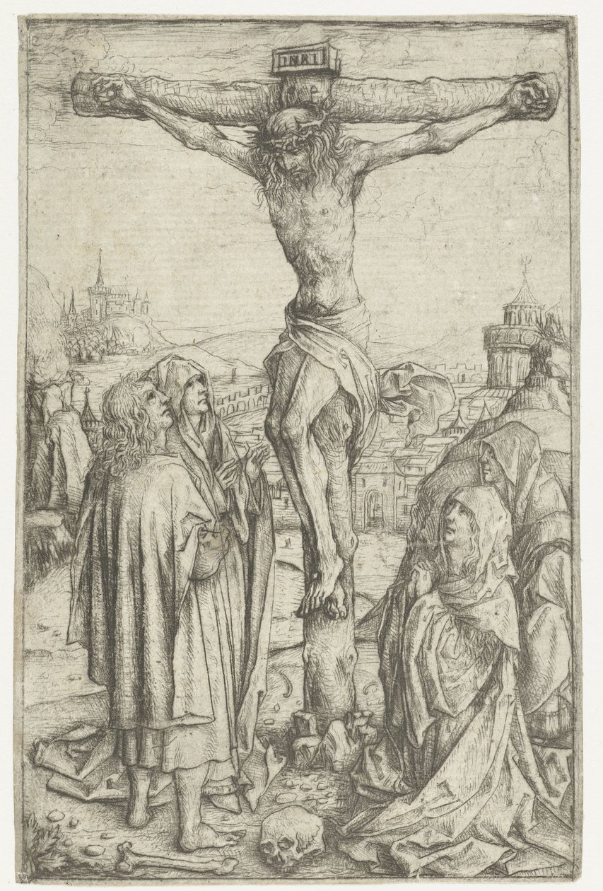 La Crucifixión con María y San Juan y Dos Santas Mujeres de Meester van het Amsterdamse Kabinet