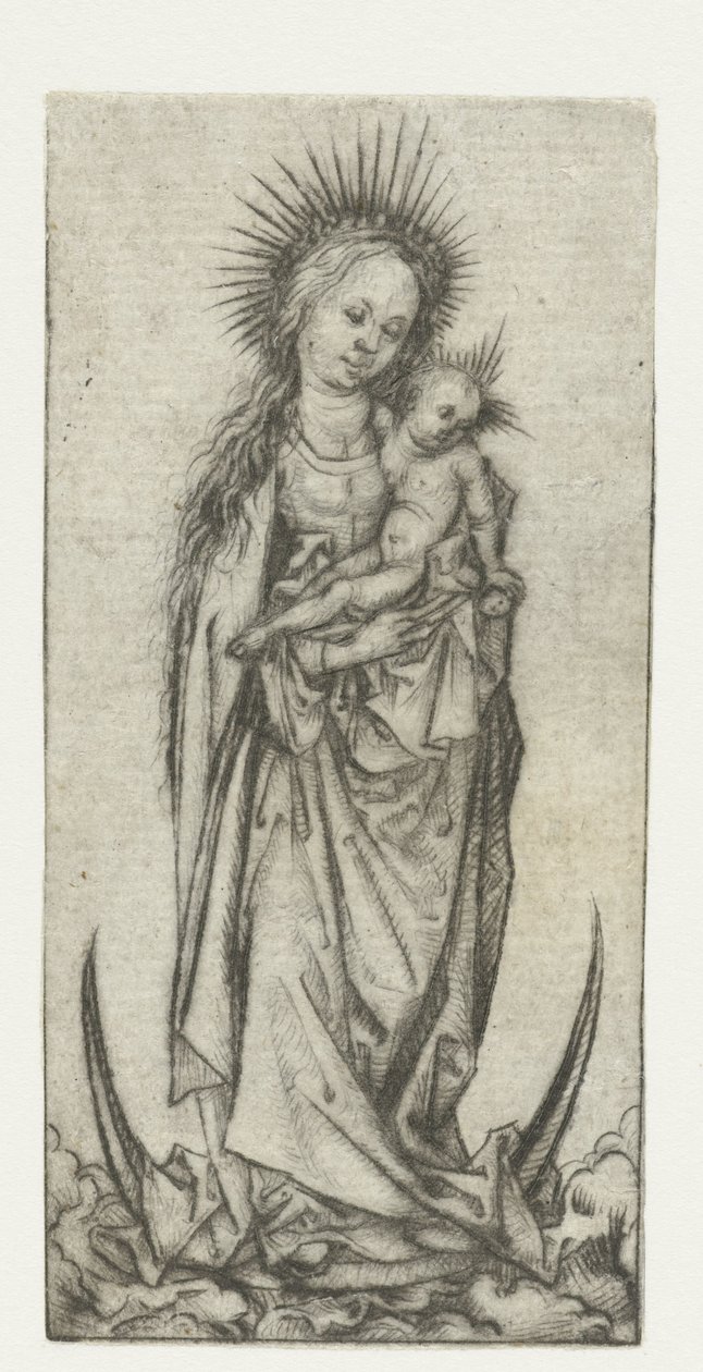 Madonna en la luna creciente de Meester van het Amsterdamse Kabinet