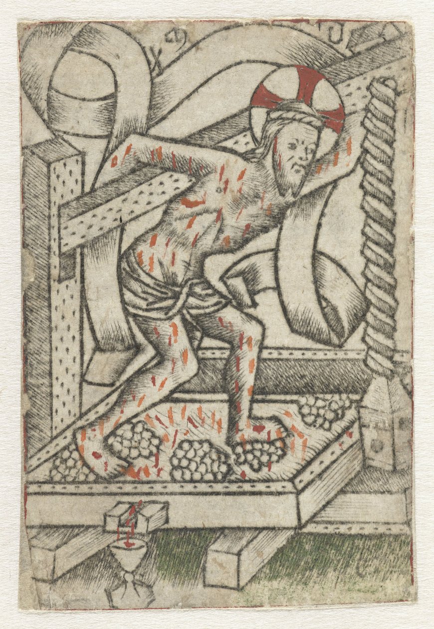 Cristo en el lagar de Meester van het Martyrium der Tienduizend