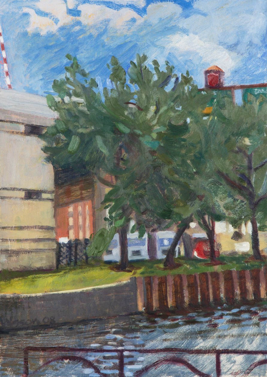 Chicago River at Erie St, 2008 (óleo sobre lienzo) de Megan Williamson