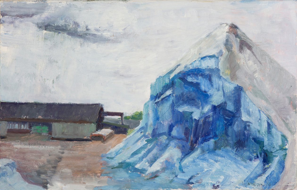 Salt Pile Along the Cal Sag Canal, 2014 (óleo sobre lienzo) de Megan Williamson