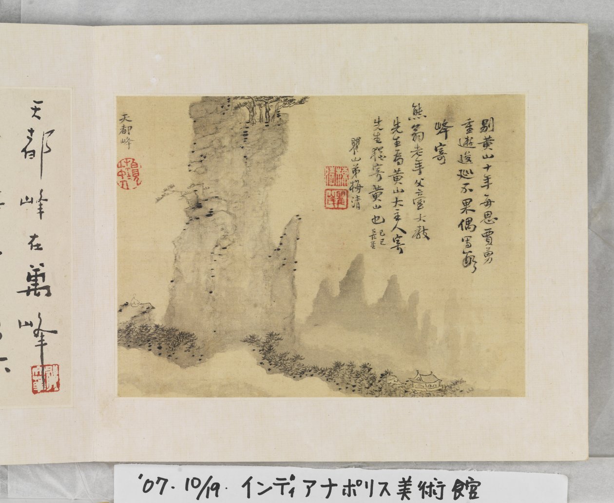 12 vistas de Huangshan (tinta sobre seda) de Mei Qing