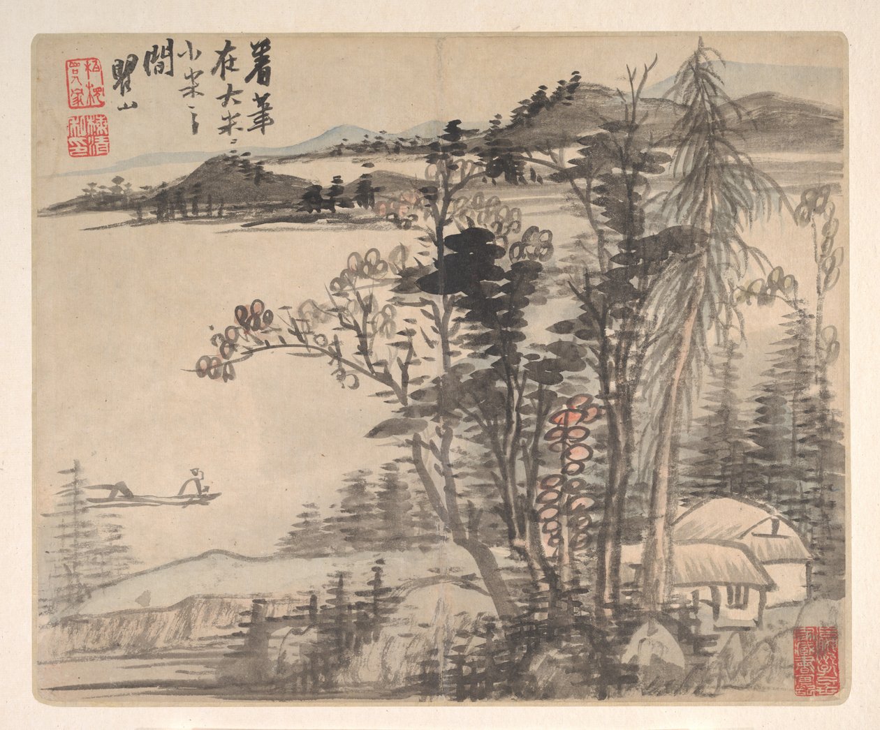 Paisajes después de los antiguos maestros, 1693 de Mei Qing