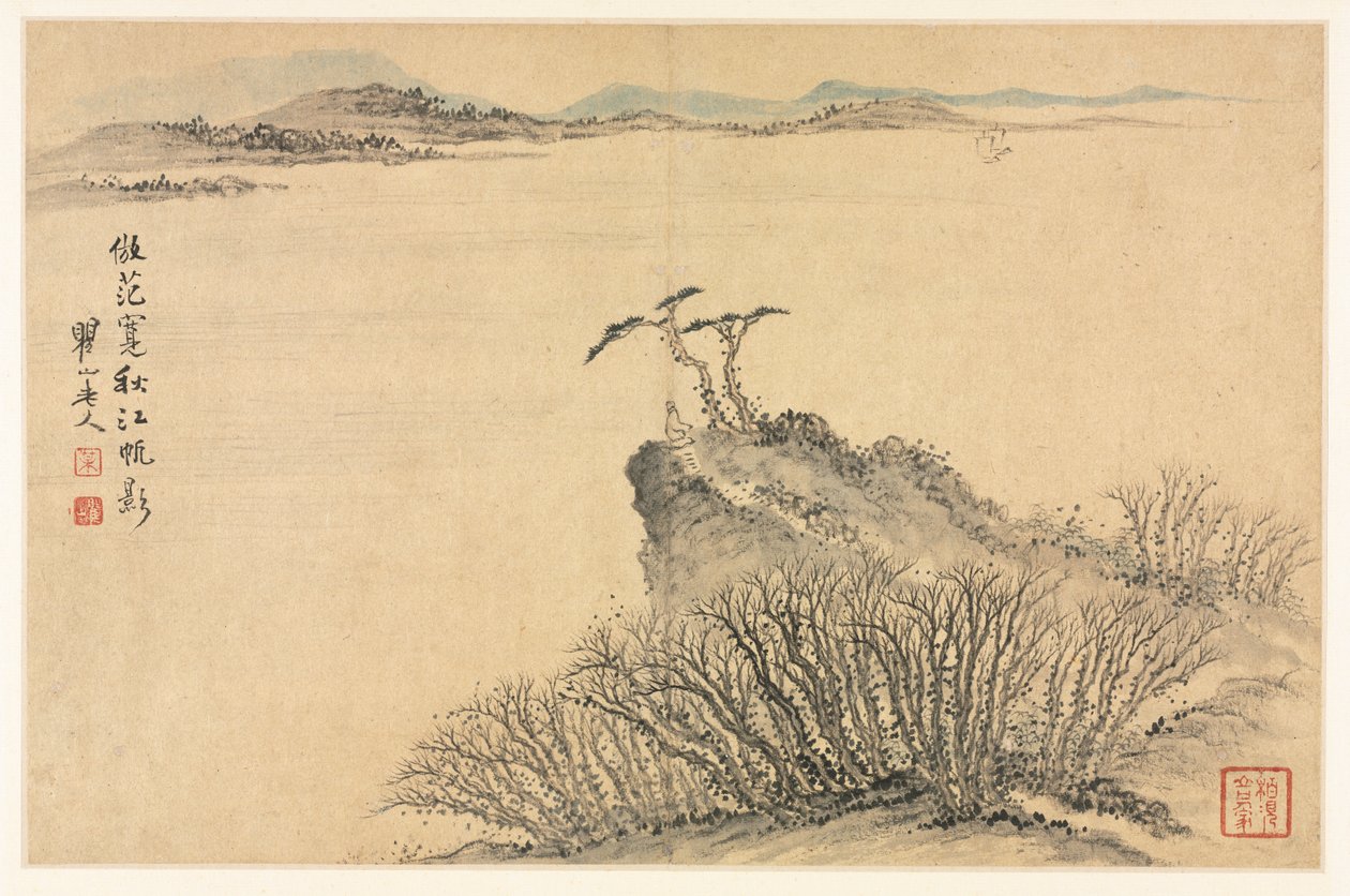 Paisajes en varios estilos después de los antiguos maestros de Mei Qing