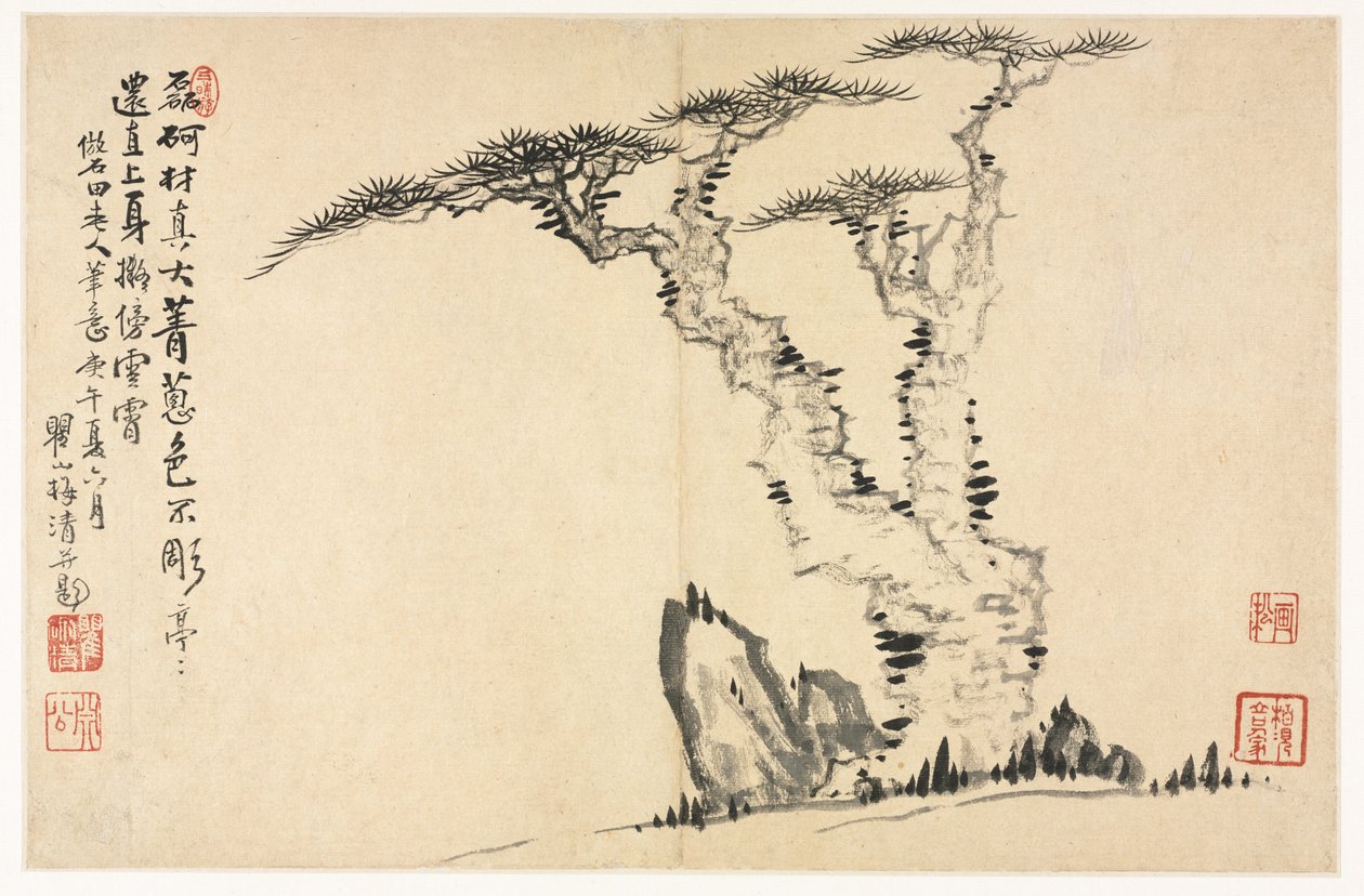 Paisajes en varios estilos después de los antiguos maestros de Mei Qing