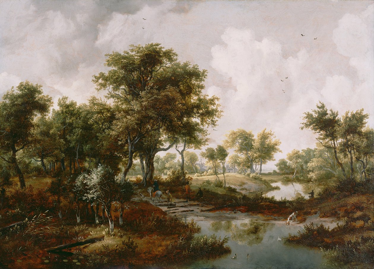 Un paisaje boscoso, 1667 de Meindert Hobbema