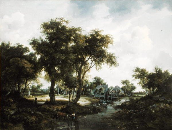 El molino de agua de Meindert Hobbema