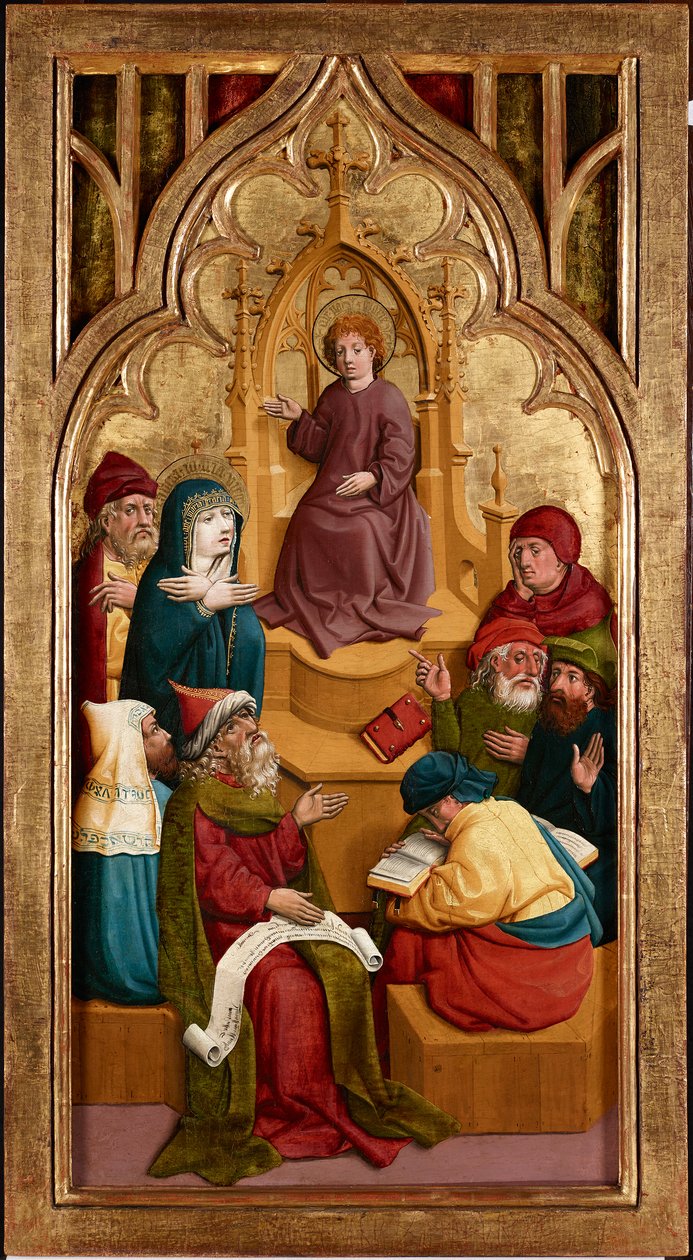 Jesús de doce años en el templo de Meister von Schloss Lichtenstein