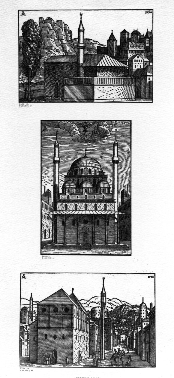 Calles y mezquitas en Constantinopla, 1570 de Melchior Lorck