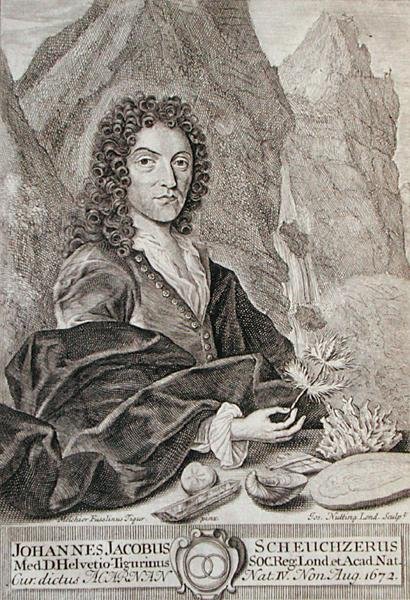 Retrato de Johann Jacob Scheuchzeri, frontispicio de 
