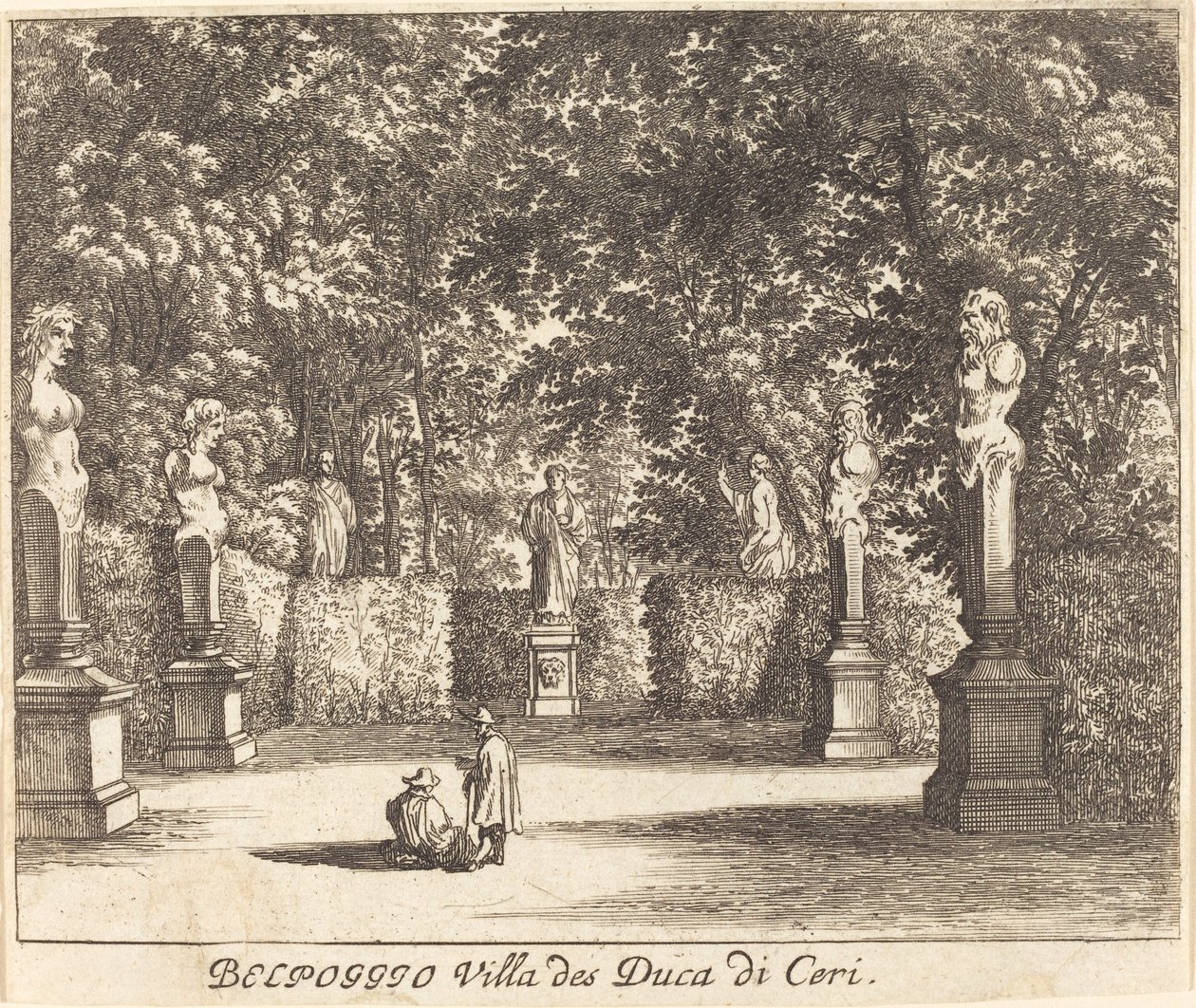 Balpoggio, Villa del Duque di Ceri de Melchior Küsel after Johann Wilhelm Baur