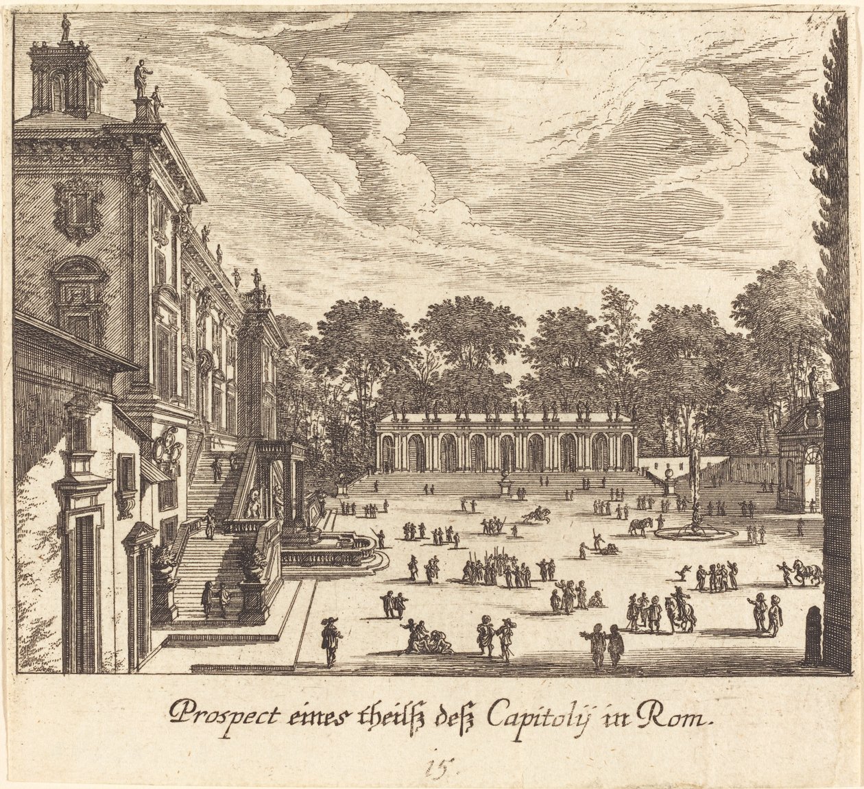 Capitolina, Roma de Melchior Küsel after Johann Wilhelm Baur