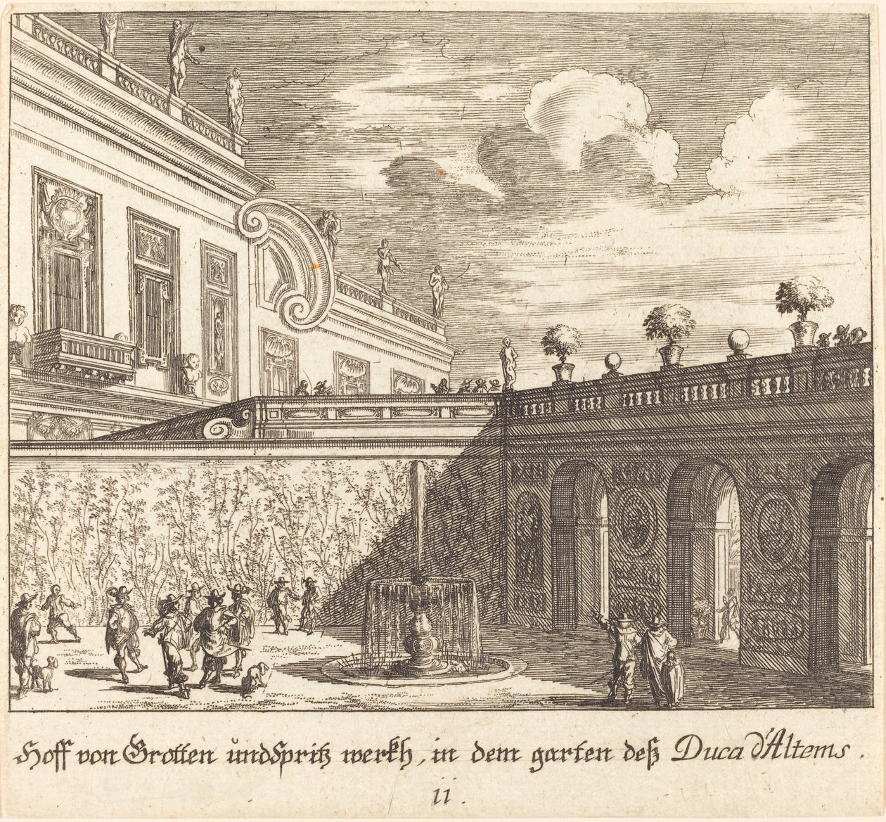 Jardín, Duque de Altems de Melchior Küsel after Johann Wilhelm Baur