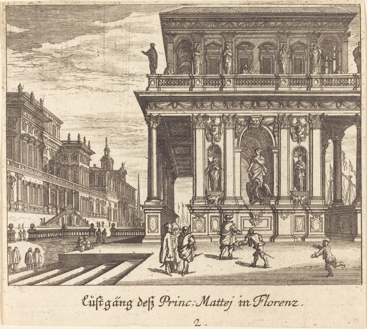 Palacio, Florencia de Melchior Küsel after Johann Wilhelm Baur