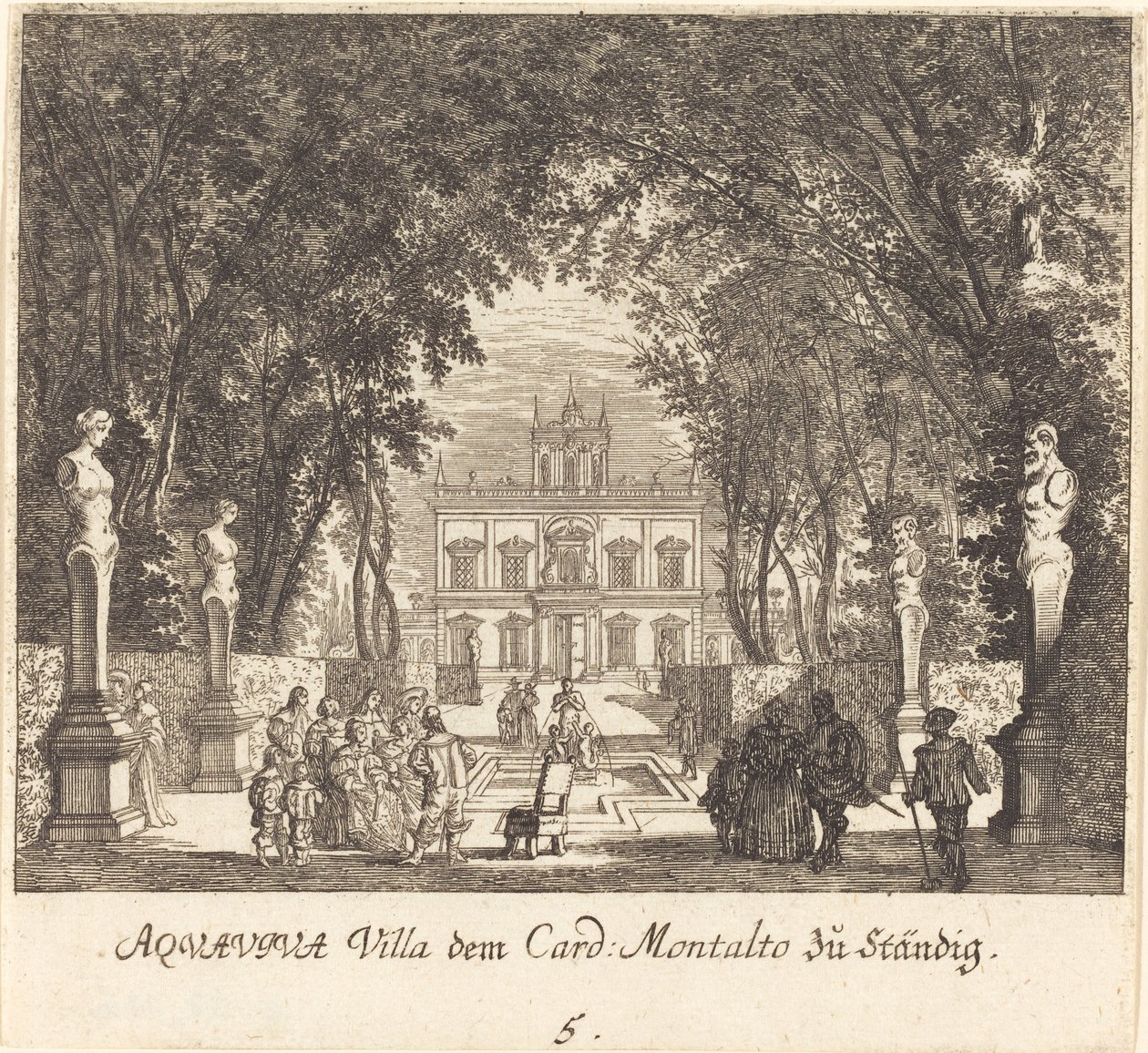 Villa Aquaviva de Melchior Küsel after Johann Wilhelm Baur