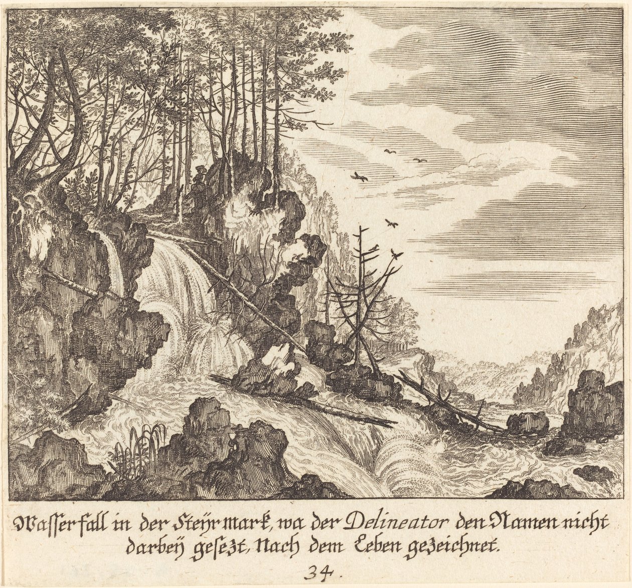 Cascada de Melchior Küsel after Johann Wilhelm Baur