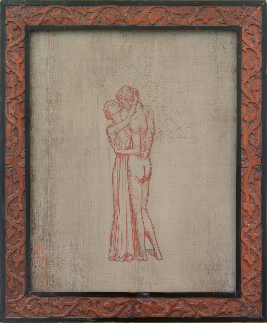 Pareja abrazándose de Melchior Lechter