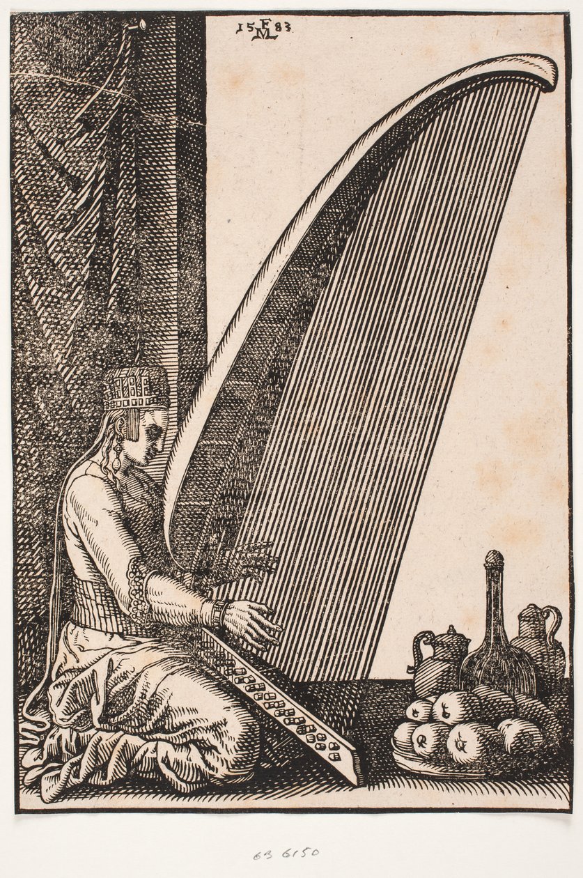 Un arpista de Melchior Lorck