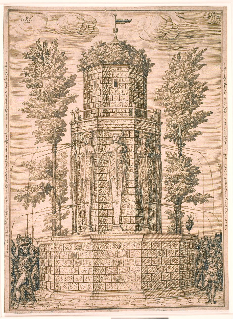 Fuente con cariátides de Melchior Lorck
