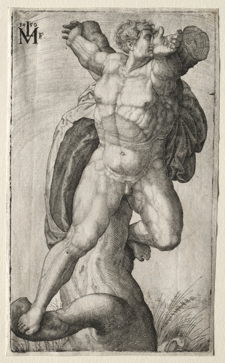 El Hombre Crucificado, 1550 de Melchior Lorck