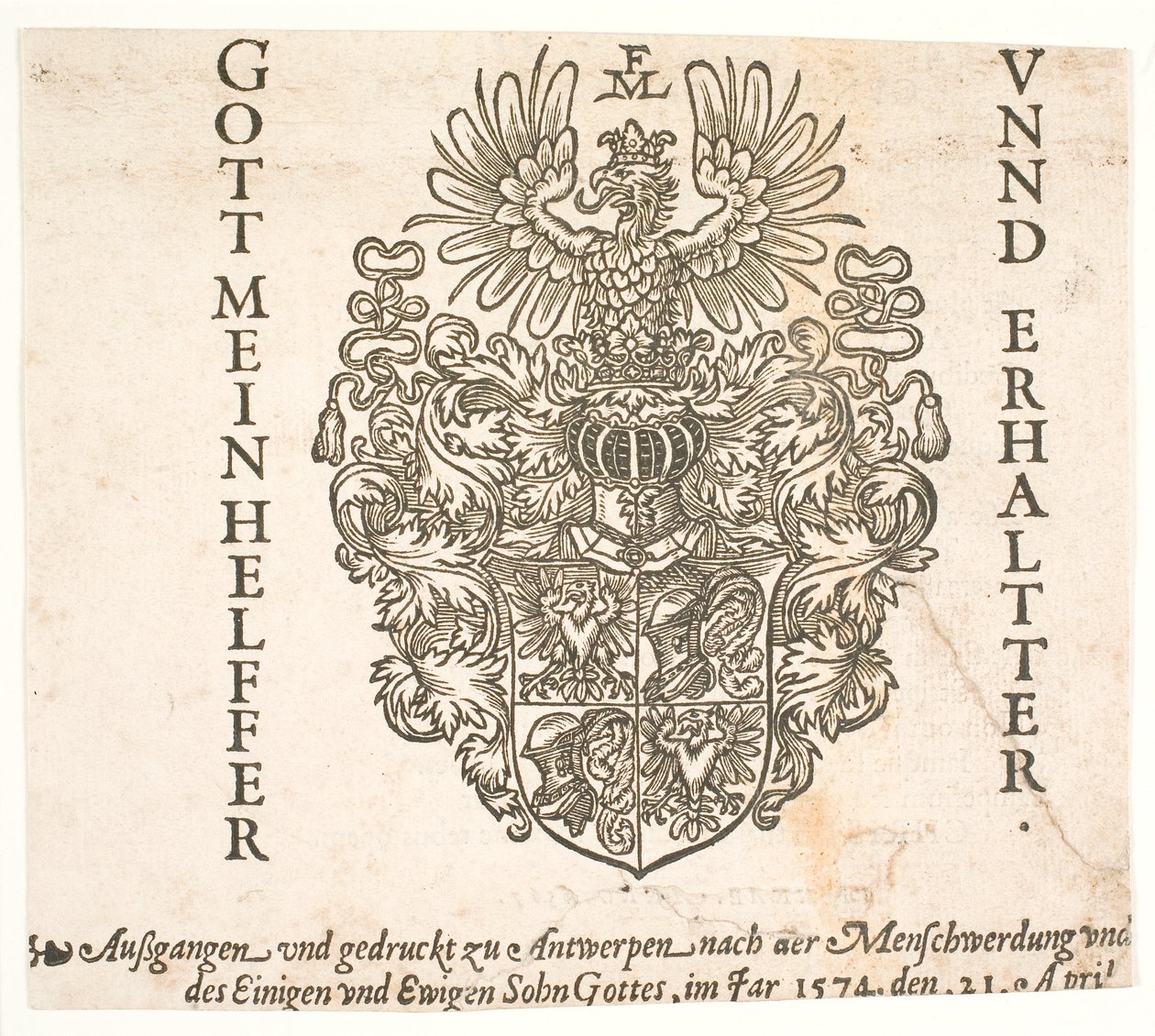 Escudo de armas de Melchior Lorck de Melchior Lorck