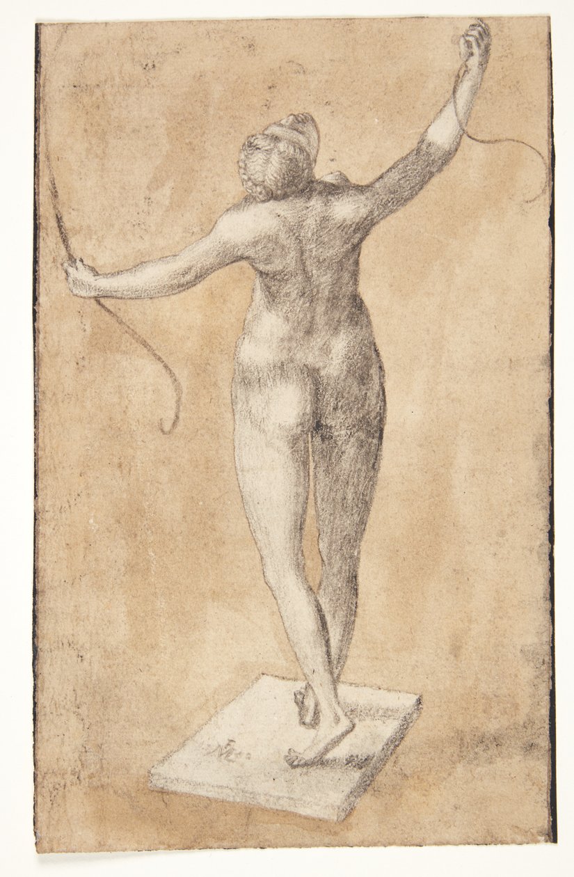 Estudio de una mujer desnuda vista desde atrás de Melchior Lorck