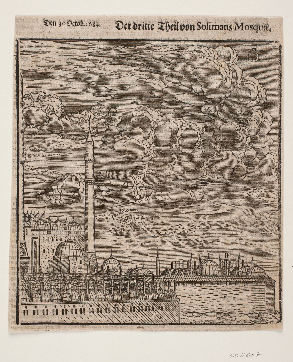 La mezquita de Süleymaniye, vista desde el noreste. Mitad derecha de Melchior Lorck