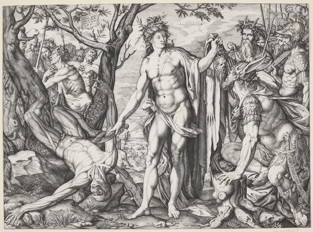 Apolo y Marsias de Melchior Meier