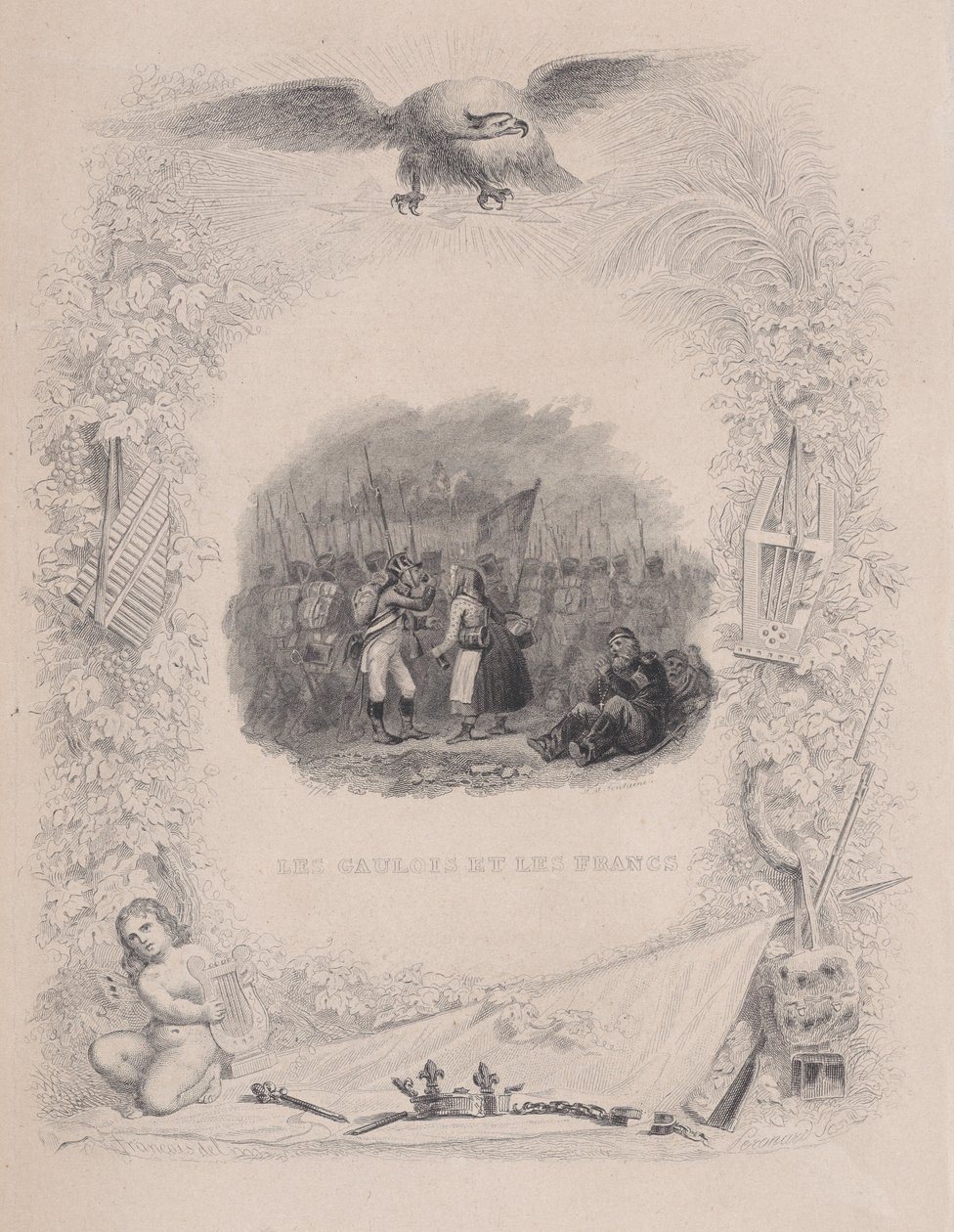 Los galos y los francos, de Las Canciones de Béranger, 1829 de Melchior Peronard