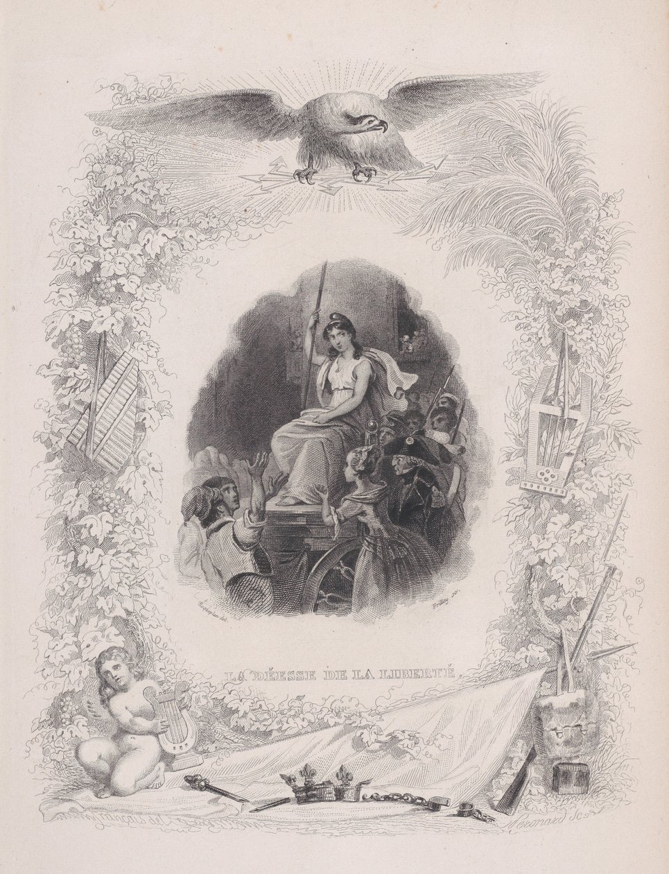 La Diosa Libertad, de Las Canciones de Béranger, 1829 de Melchior Peronard