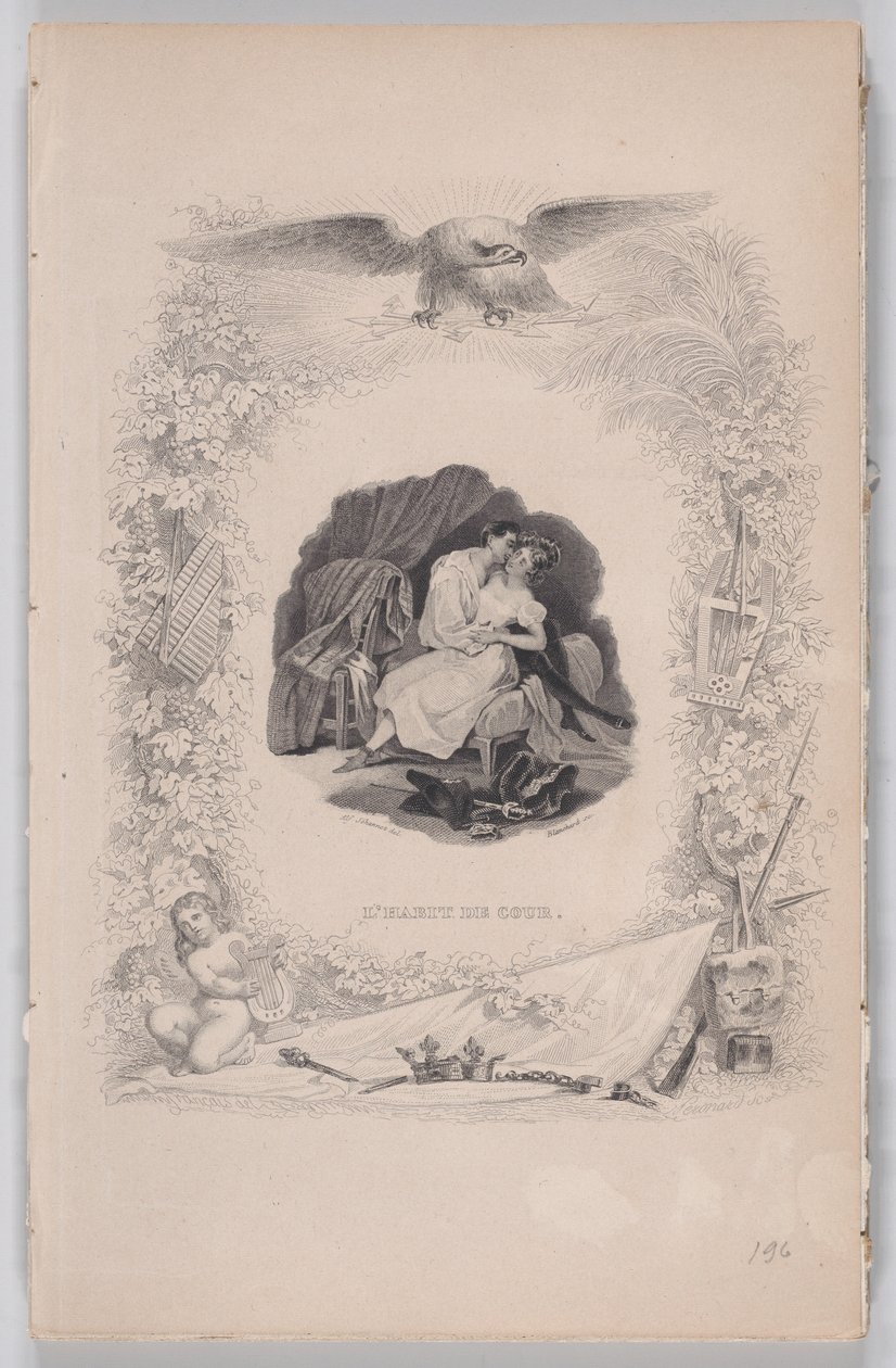 El traje de corte, de Las canciones de Béranger, 1829. Creadores: Melchior Péronard, Auguste Blanchard I de Melchior Péronard, Auguste Blanchard I
