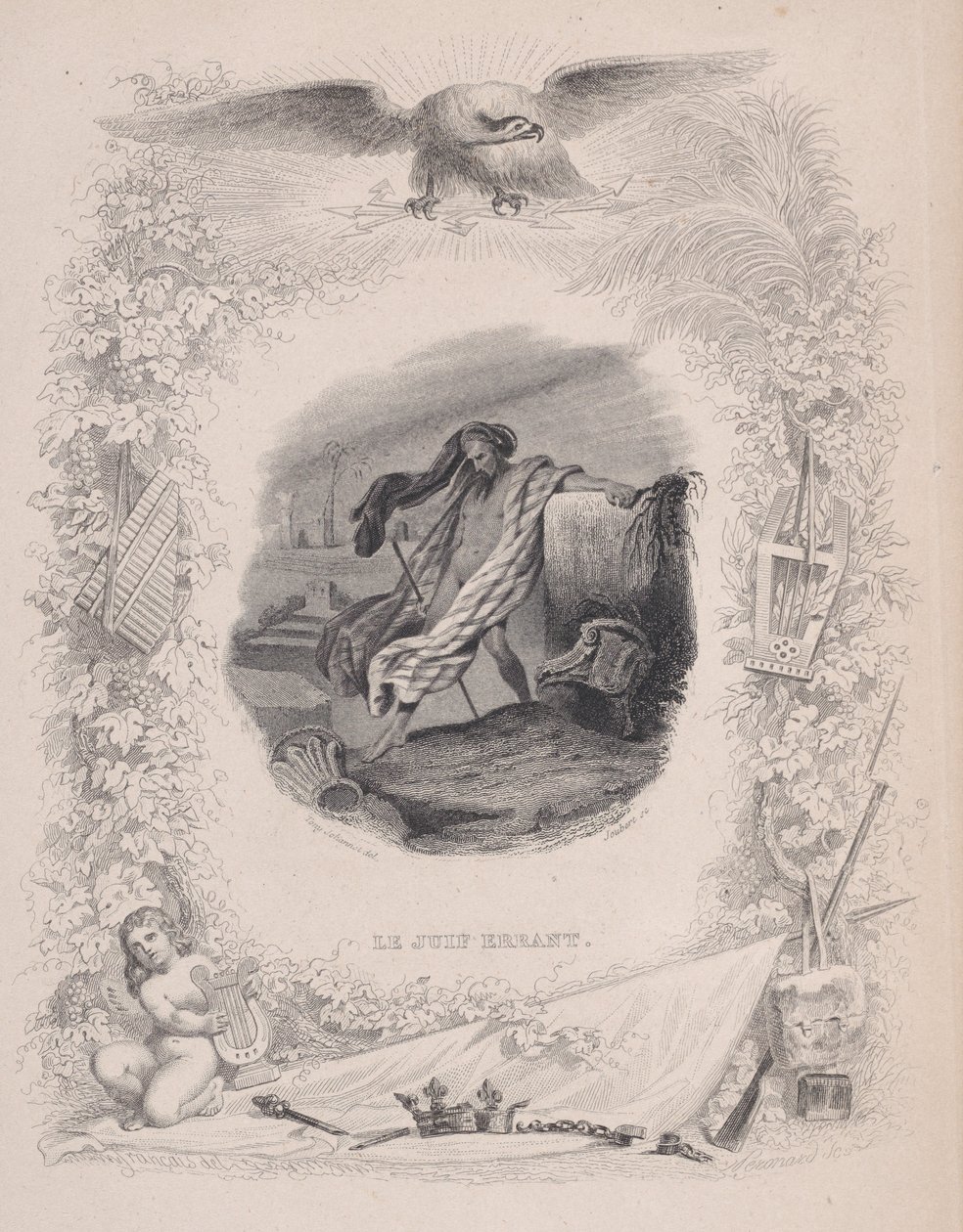 El judío errante, de Las canciones de Béranger, 1829. Creadores: Melchior Péronard, Joubert de Melchior Péronard, Joubert