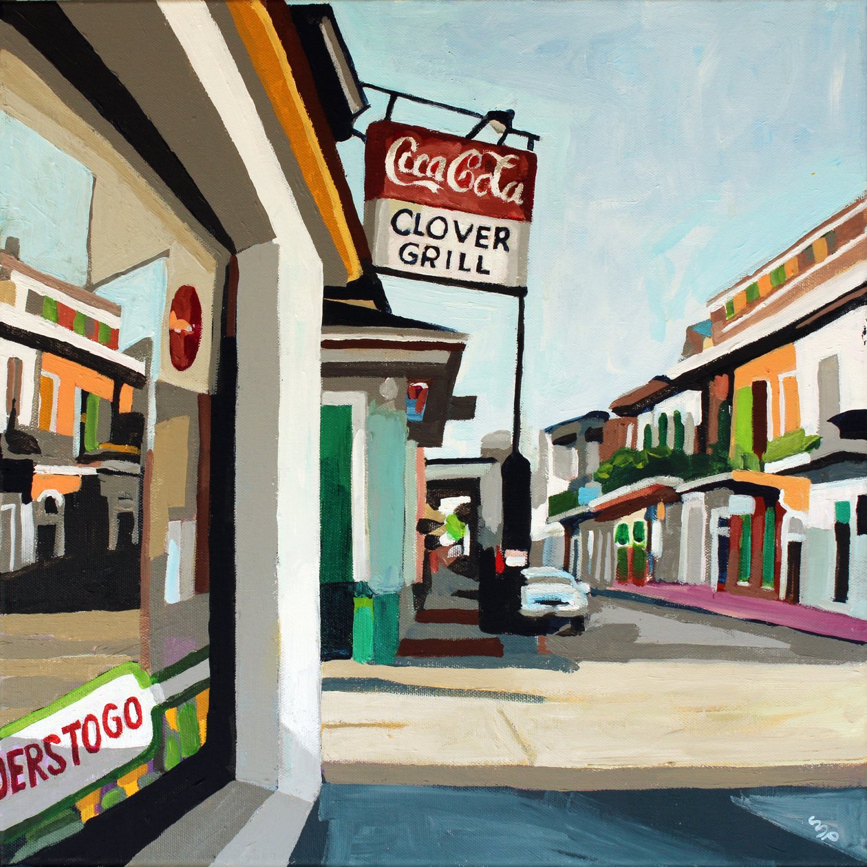 Clover Grill, 2023 (acrílico sobre lienzo) de Melinda Patrick