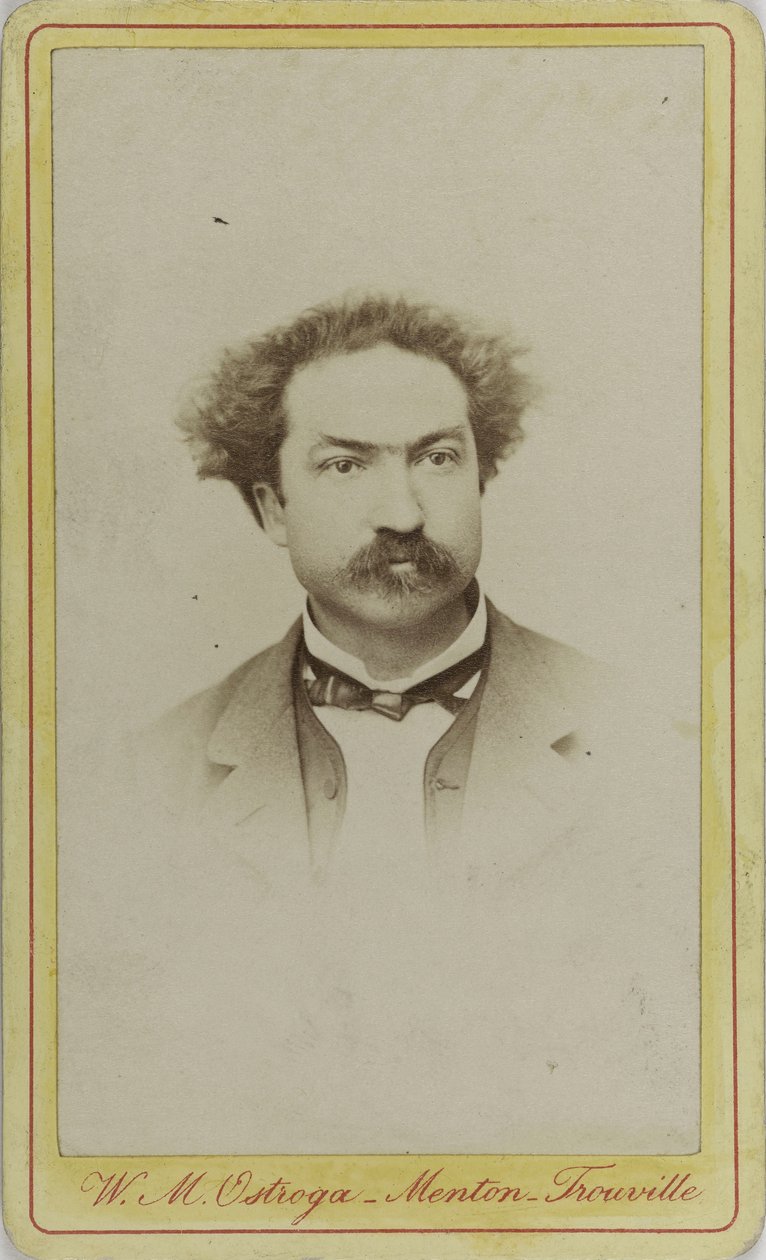 Retrato del compositor Robert Planquette 1848-1903, c. 1880 de Menton . Photo studio W.M. Ostroga