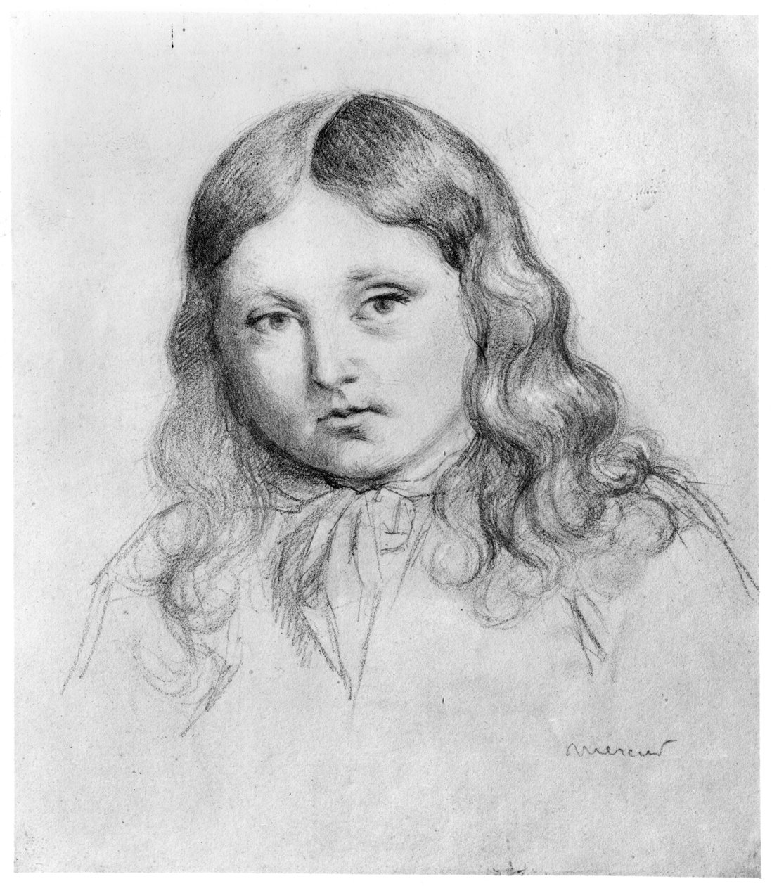 Retrato de Solange Sand (nacida en 1828) de Mercier