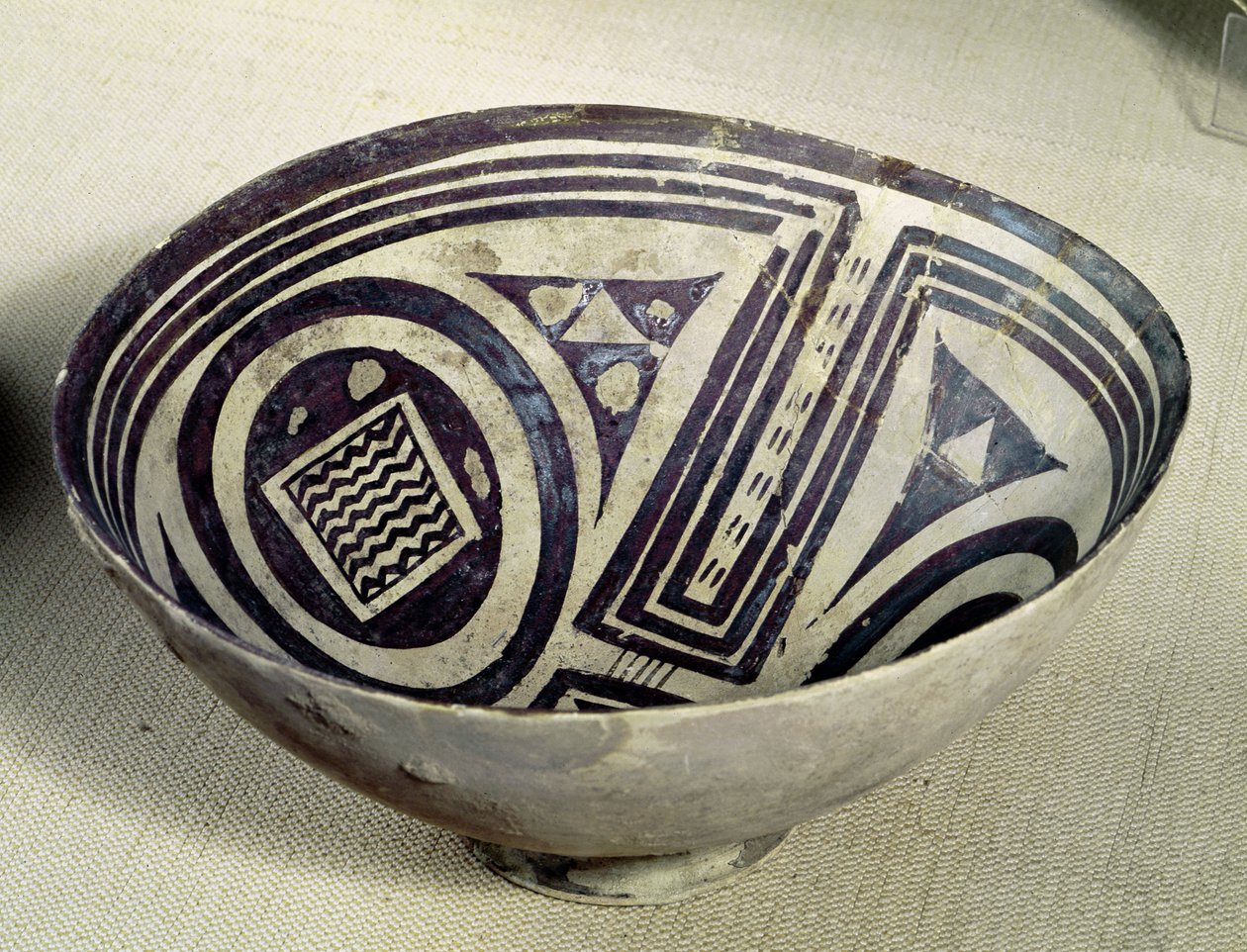 Cuenco decorado con un patrón geométrico, Estilo I, de Susa, Irán, 3100-3000 a.C. de Mesopotamian