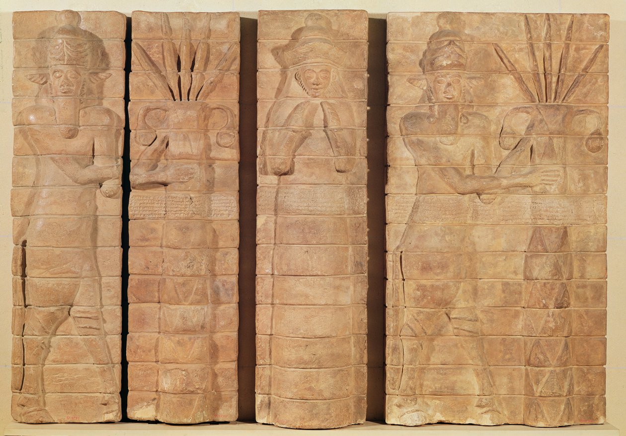 Sección de una pared con inscripciones de Kutir-Nahhunte y Shilak-Inshushinak, de Susa, c.1150 a.C. de Mesopotamian