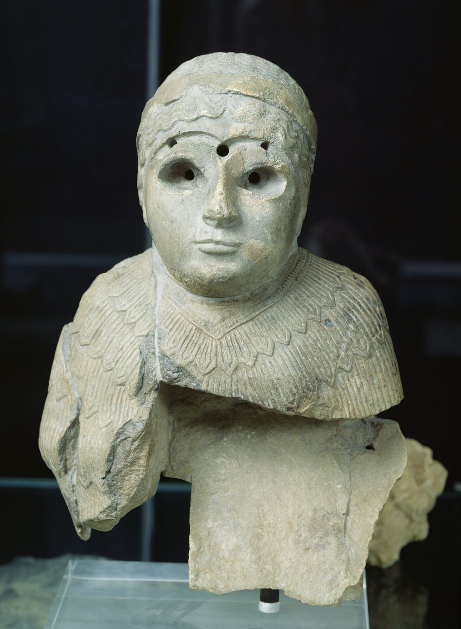 Estatuilla de una mujer con chal, período acadio, c.2340-2200 a.C. de Mesopotamian