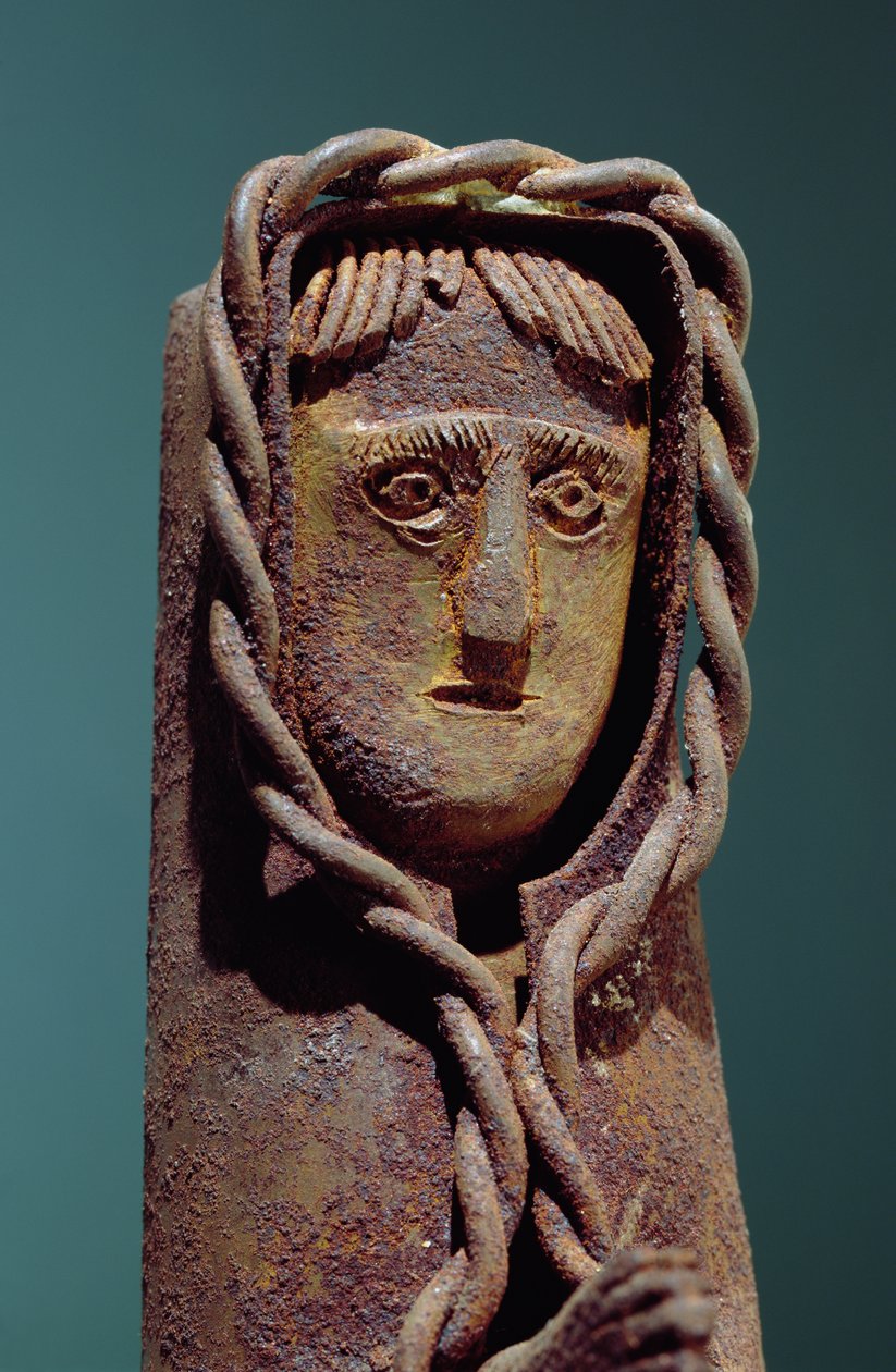 Candelabro con una figura de Jesús (detalle) de Mexican School