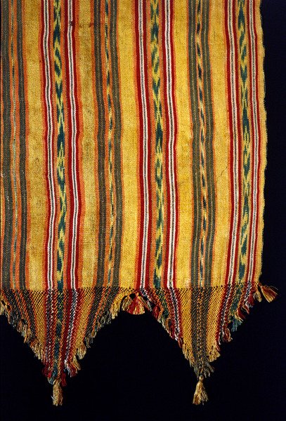 (detalle) de un rebozo, finales del siglo XIX de Mexican School
